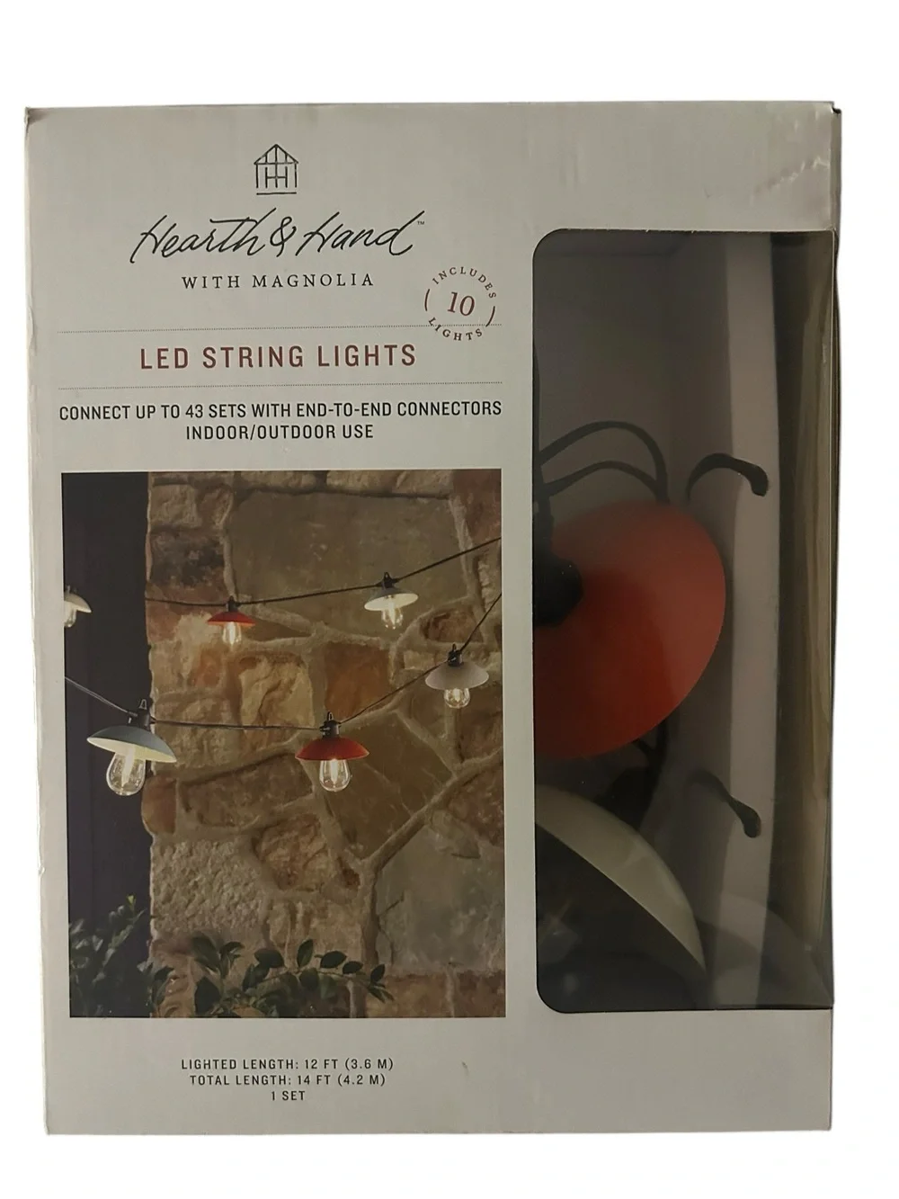 Magnolia LED String Lights in Red and White never opened or used